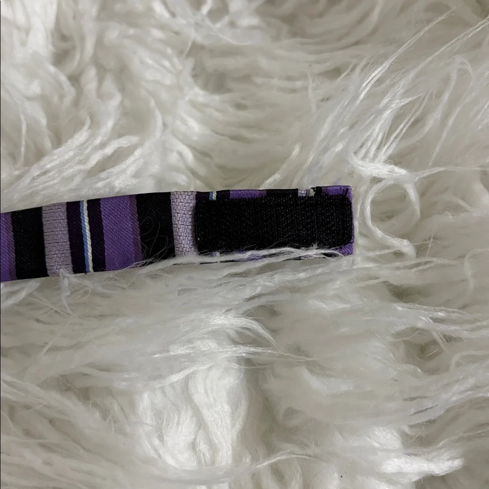 Purple Striped Bow Tie
